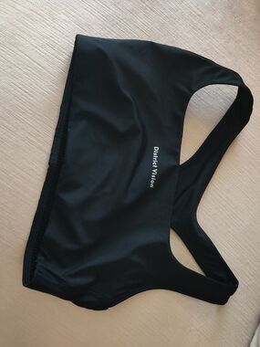 District Vision Black Sports Bra - Supportive Racerback